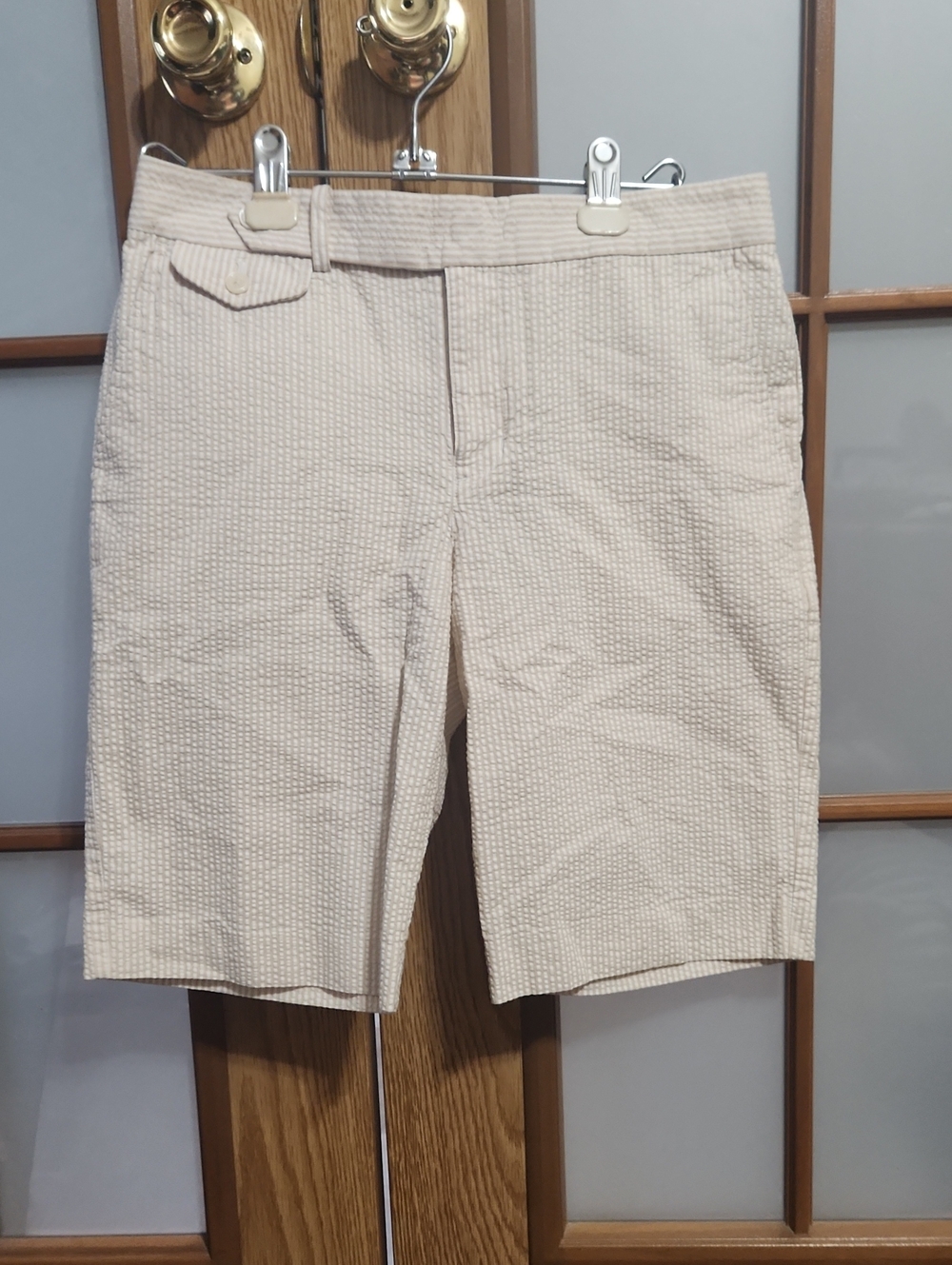 Ralph Lauren Golf Tan And White Womens Golf Shorts Size 2